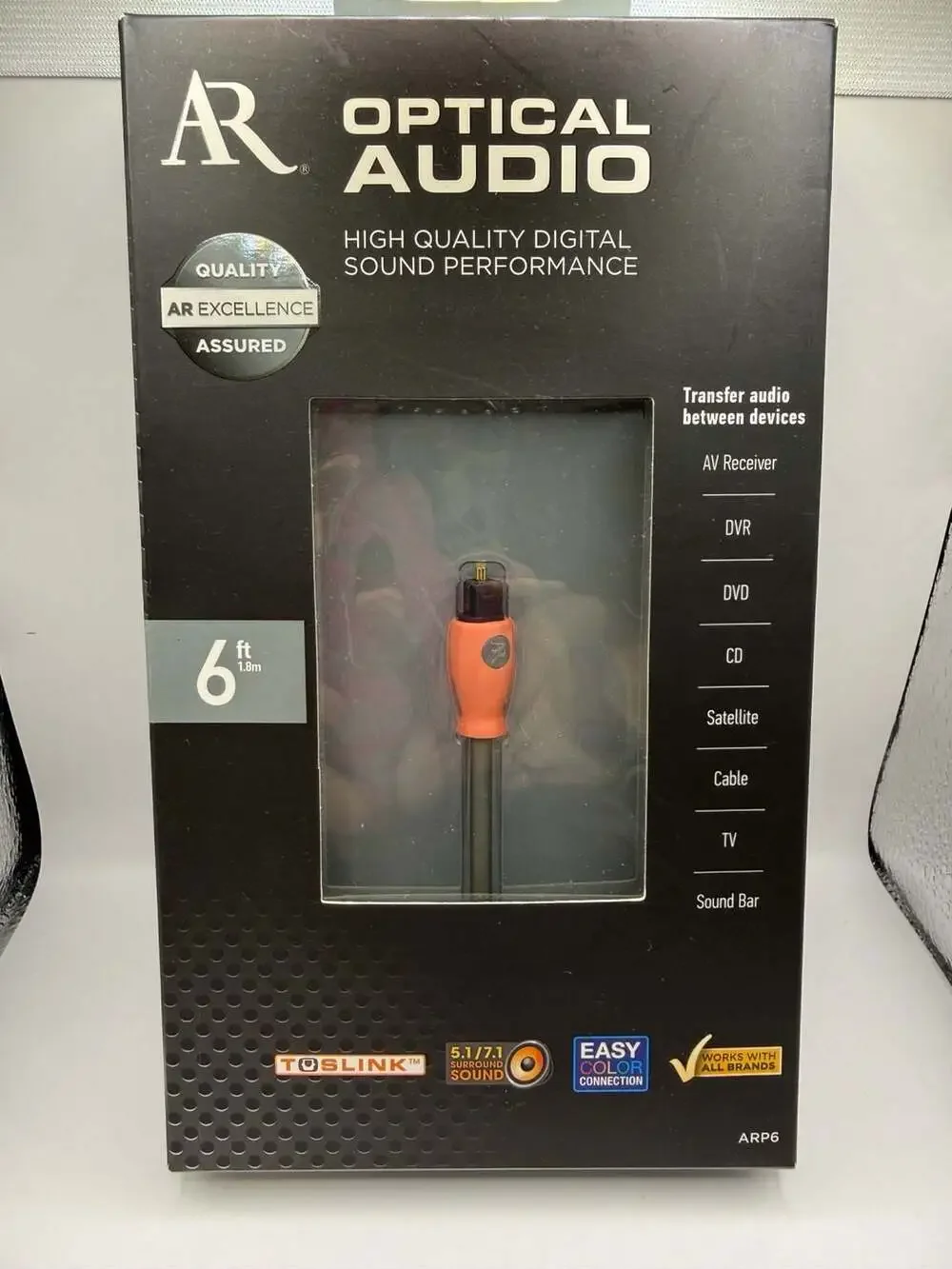 Acoustic Research ARP6 6ft Optical‎ Audio Digital Cable